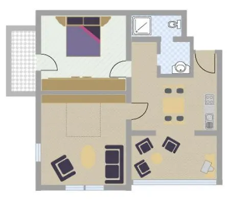 Strandklause-app-04 In Seebad Bansin *